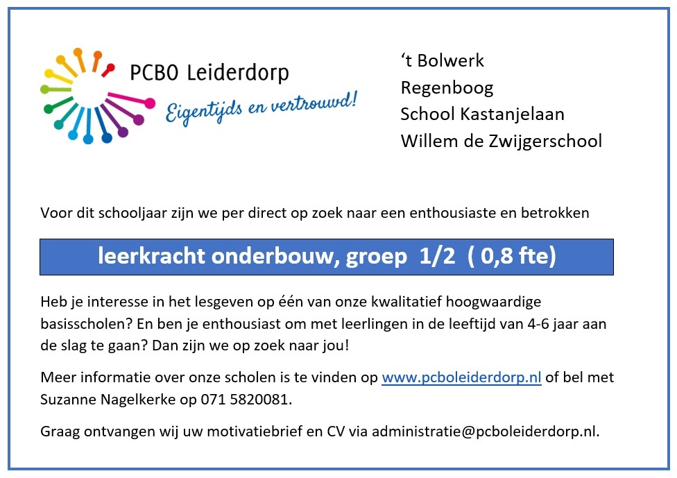 vacature leerkracht OB